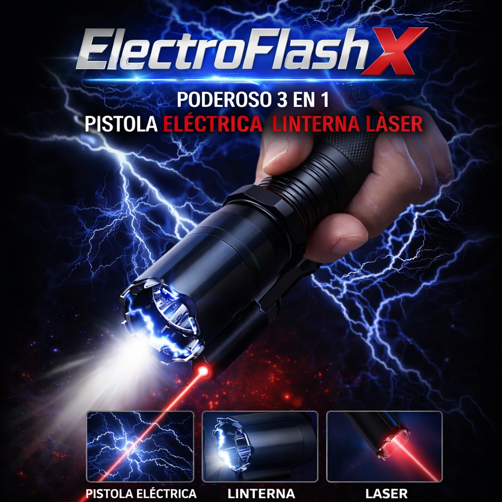 Lampara Láser 3 EN 1 Con Toques Eléctricos ElectroFlash X