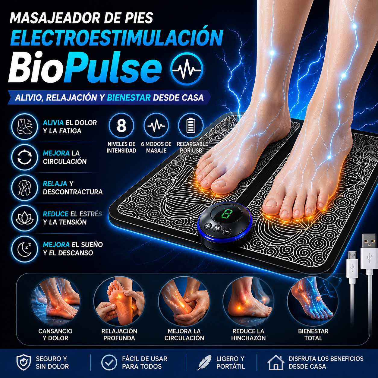 Masajeador de Electroestimulación BioPulse