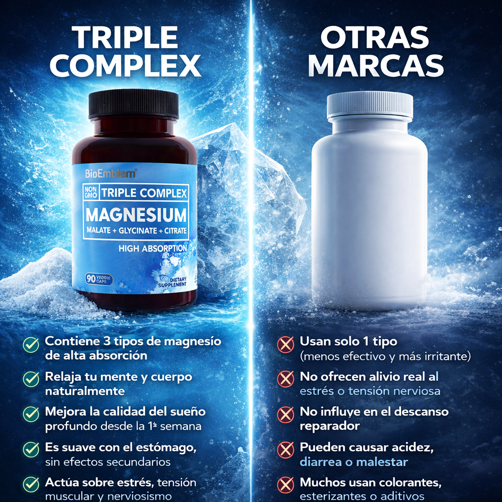 Magnesio 3 En 1 con 90cp TRIPLE COMPLEX™