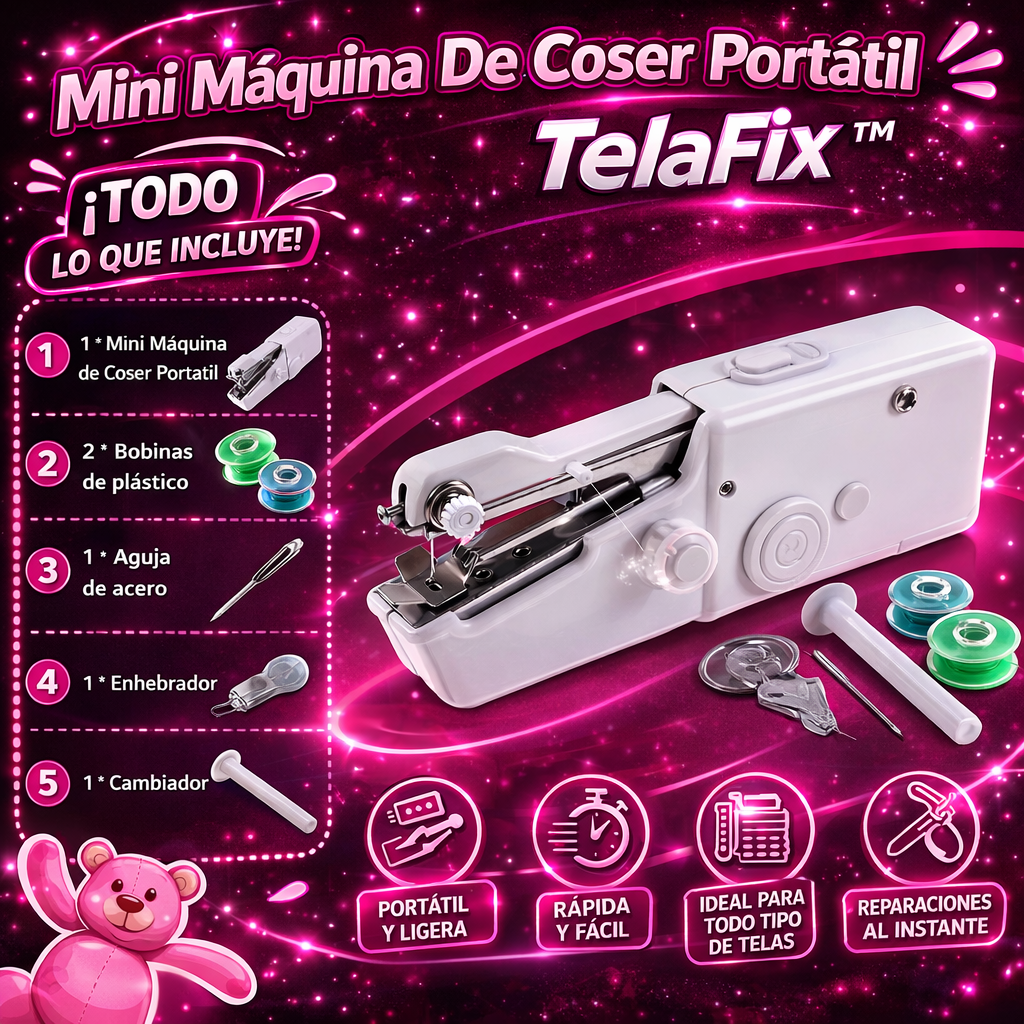 Mini Máquina De Coser Portátil TelaFix™