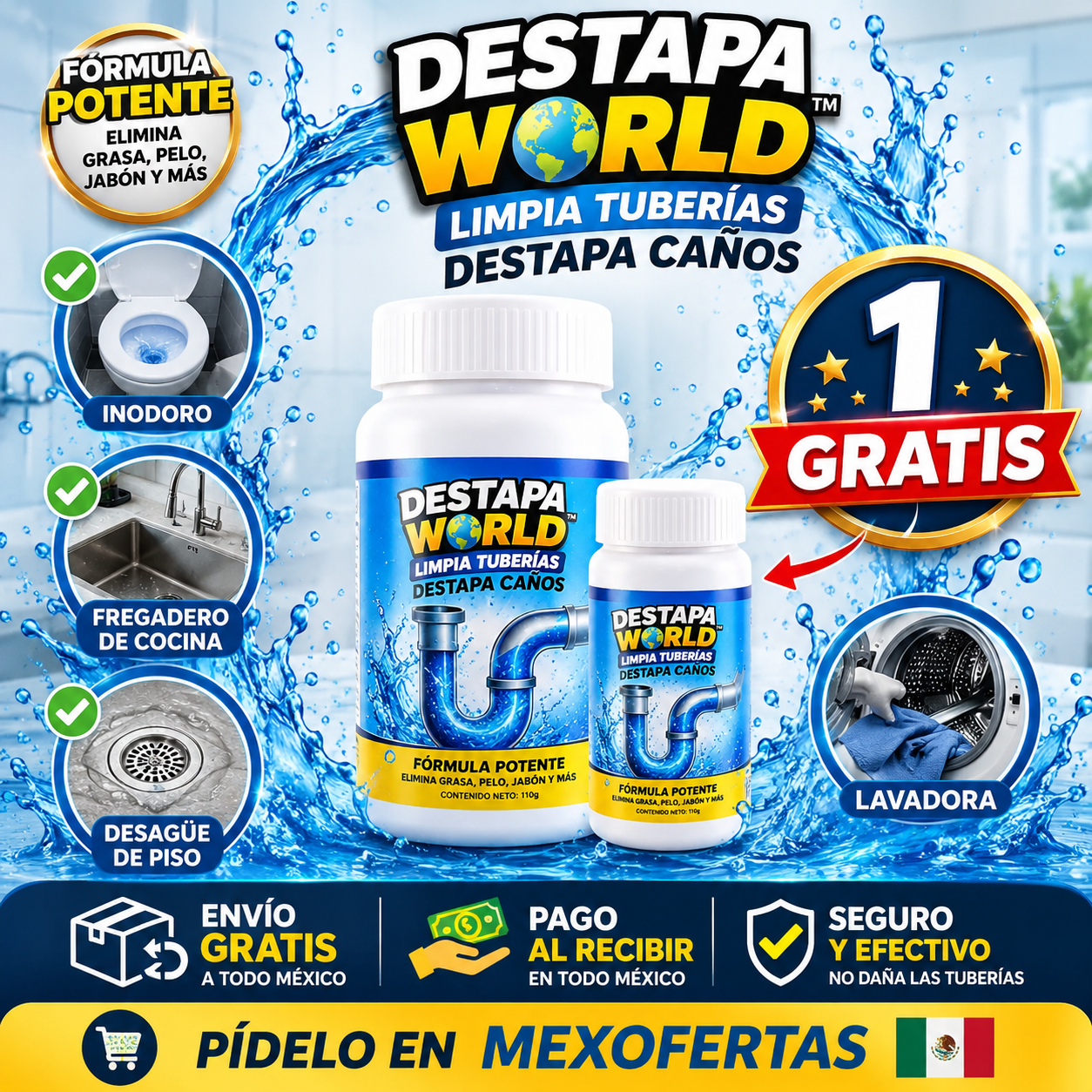 Destapa World™ | Limpia Tuberías Destapa Caños
