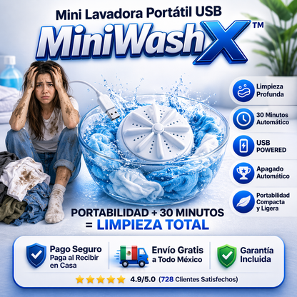 Mini Lavadora Portatil USB MiniWash X™