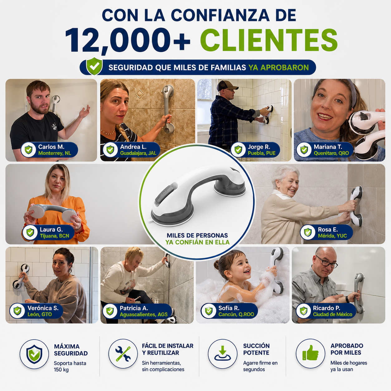 SafeGrip™ | Barra de Seguridad Antideslizante
