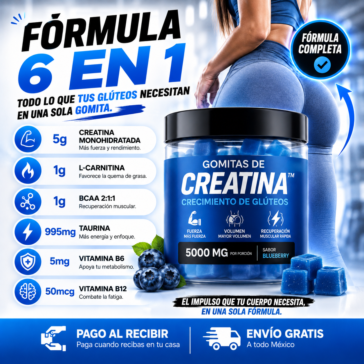 Gomitas de Creatina™ | Crecimiento de Glúteos