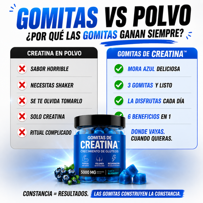 Gomitas de Creatina™ | Crecimiento de Glúteos