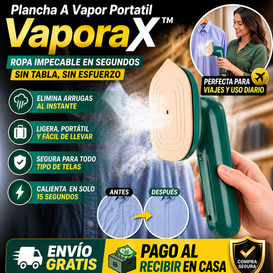 Plancha A Vapor Portátil VaporaX™
