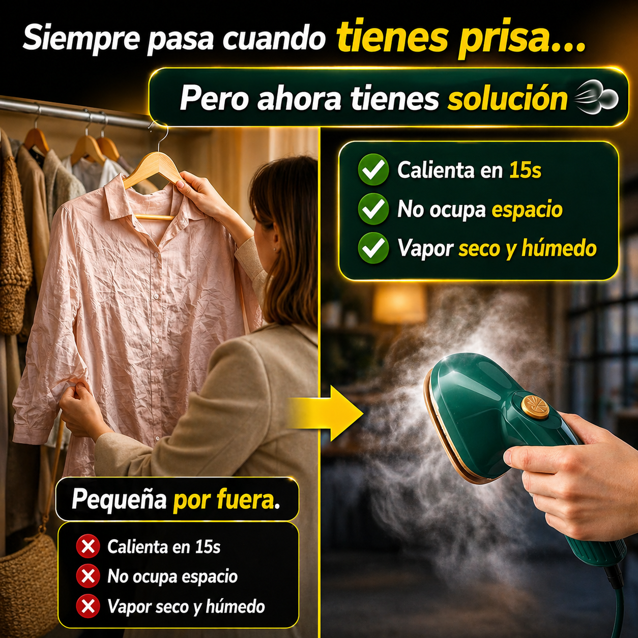 Plancha A Vapor Portátil VaporaX™