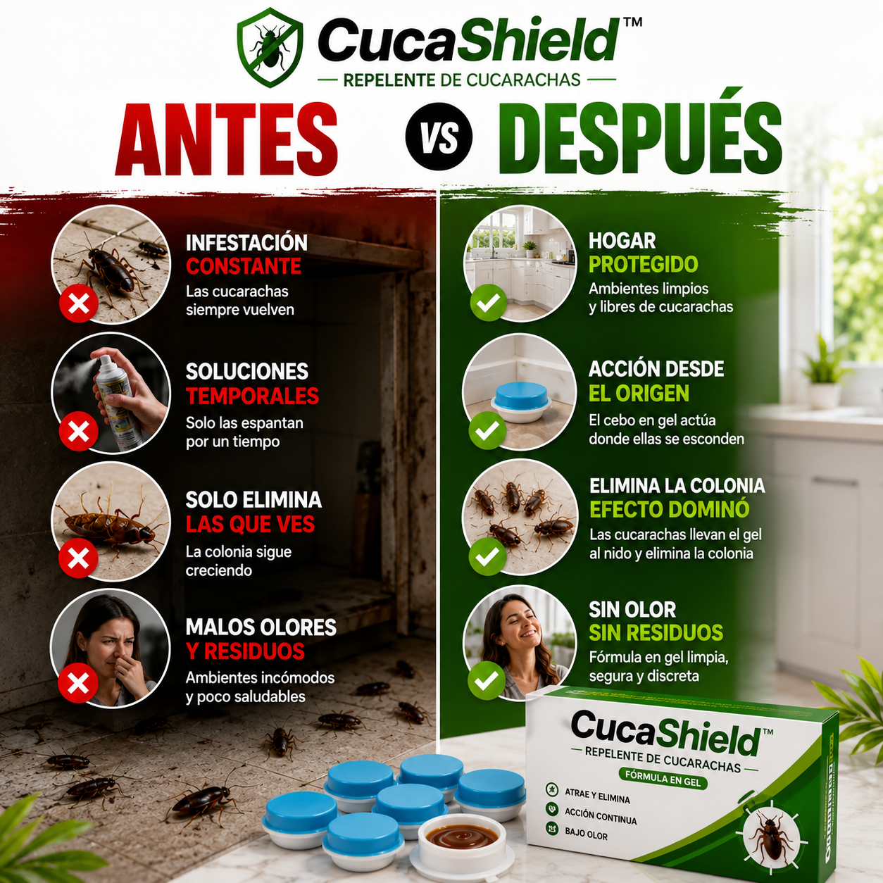 Repelente De Cucarachas | CucaShield™