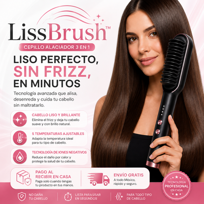 LissBrush™ | Cepillo Alaciador 3 en 1