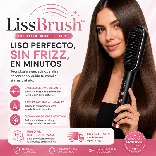 LissBrush™ | Cepillo Alaciador 3 en 1