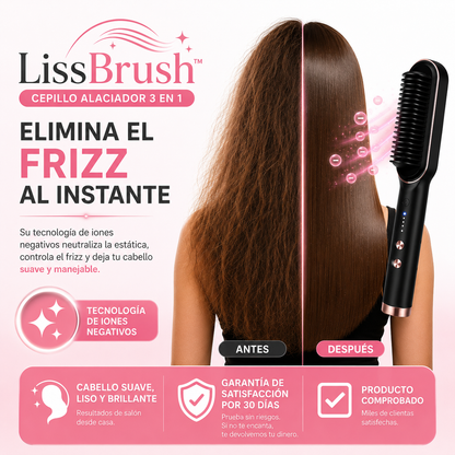 LissBrush™ | Cepillo Alaciador 3 en 1