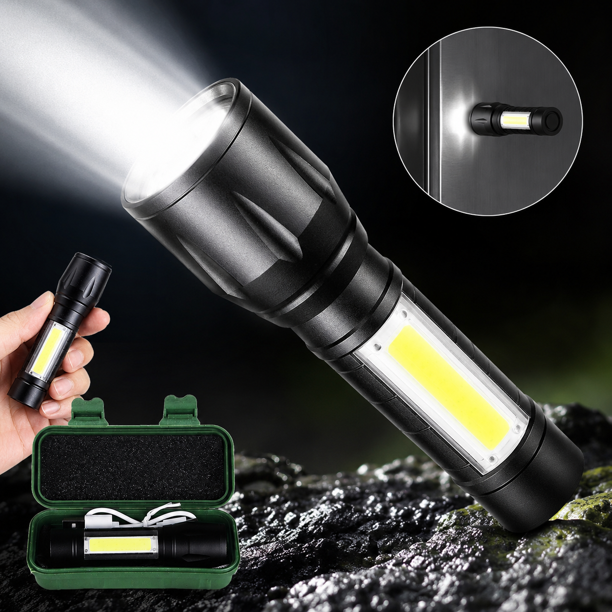FlashX™ | Lámpara Táctica Mini Recargable USB