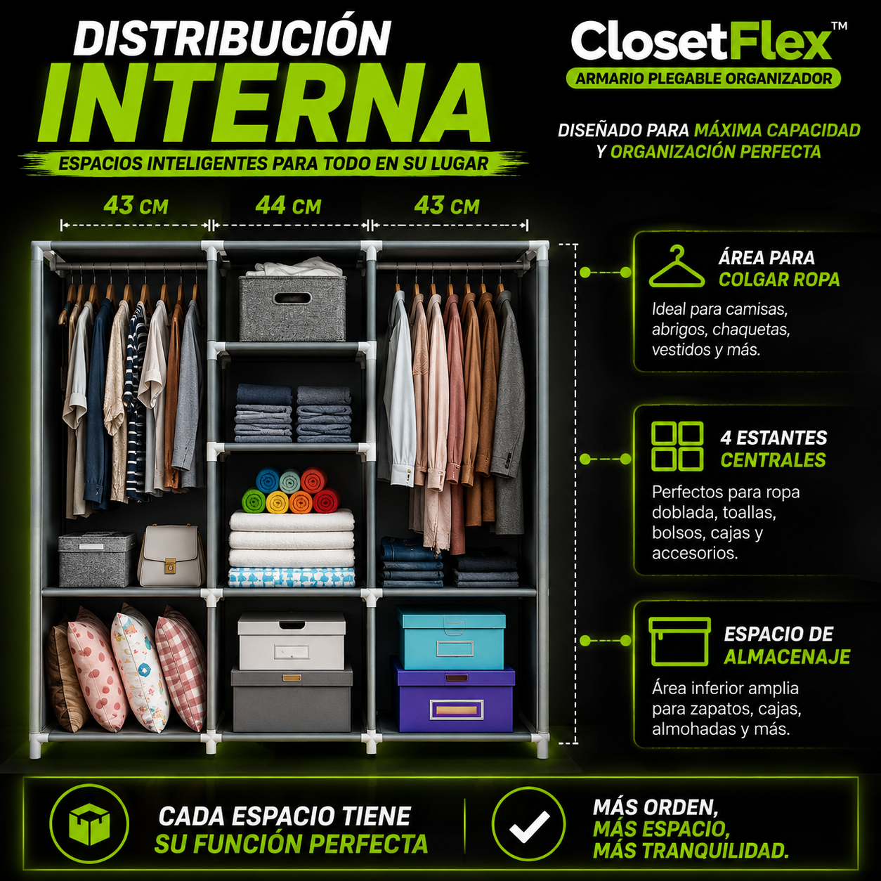 ClosetFlex™ | Armario Plegable Organizador