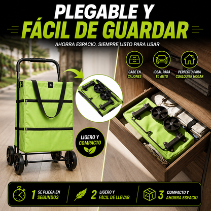 MarketGo™ | Carrito de Mercado Plegable