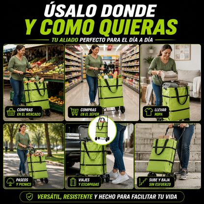 MarketGo™ | Carrito de Mercado Plegable