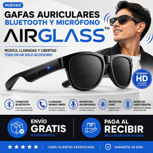Gafas Auriculares Bluetooth y Micrófono AirGlass™