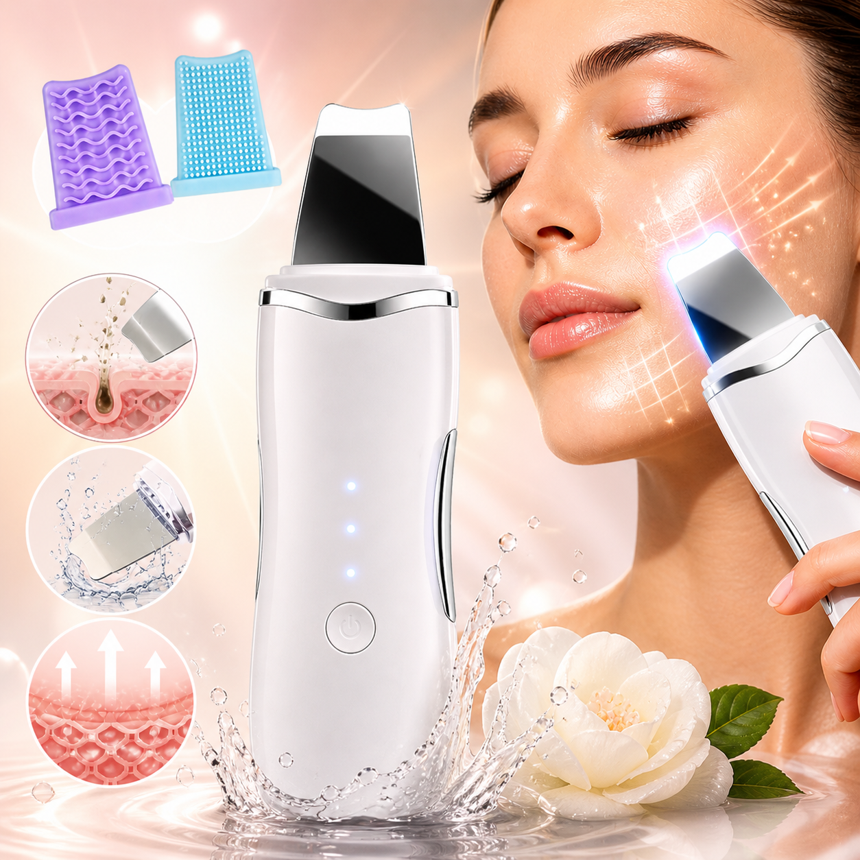 Ultrasonico Limpiador Facial GlowPulse