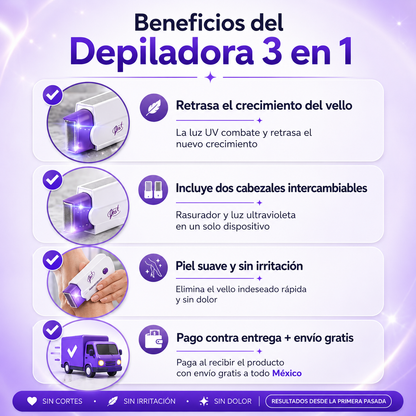 Depiladora Recargable Con Sensor EliteYes™