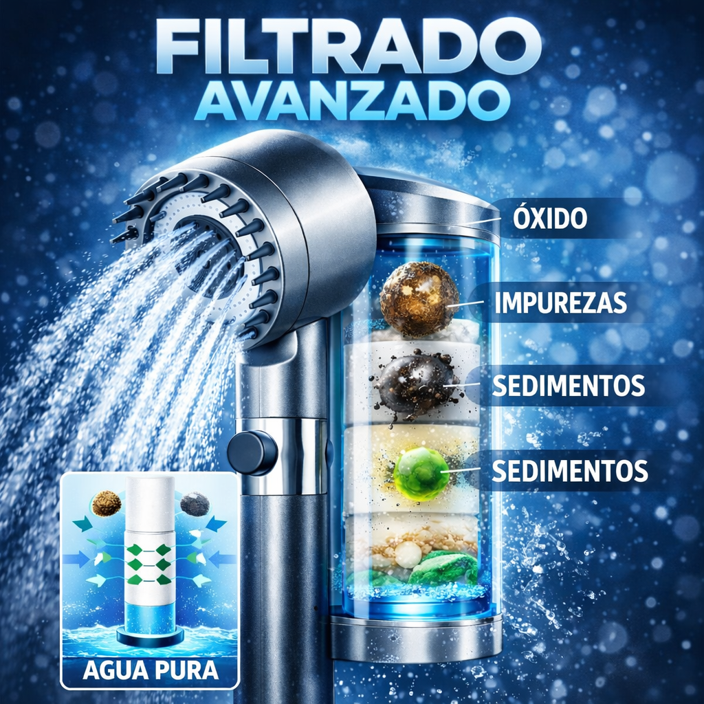 Regadera Masajeadora Con Filtro | DUCHA SPA™