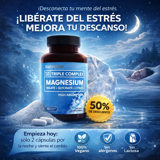 Magnesio Triple Complejo 3 En 1 con 90cp TRIPLE COMPLEX ™