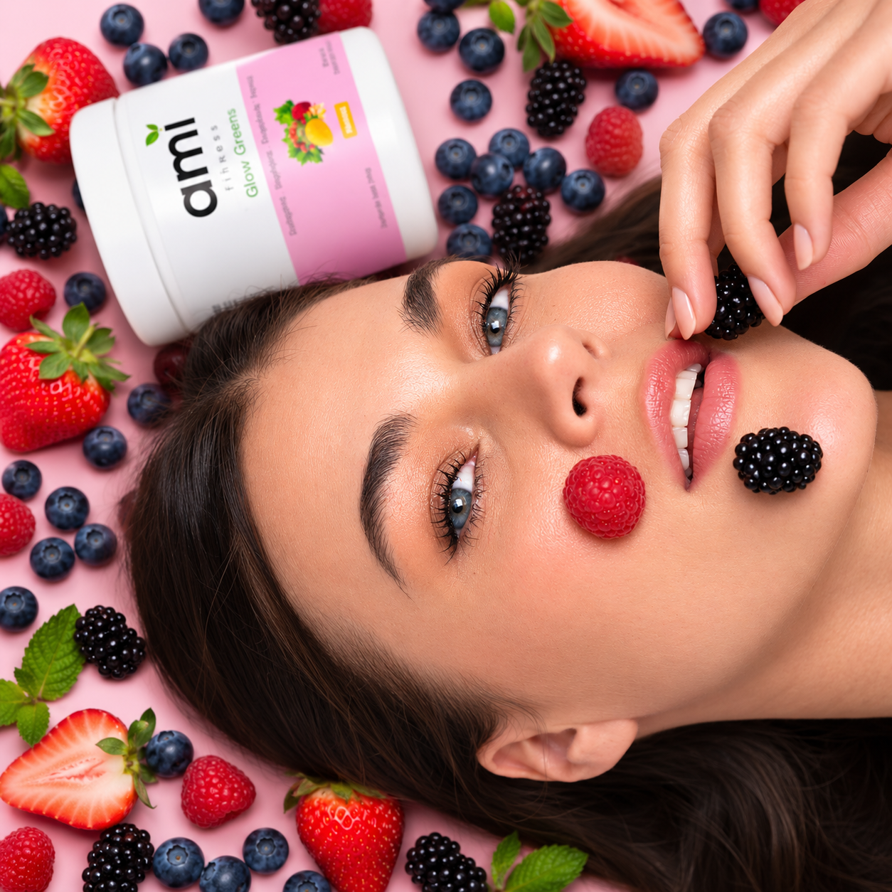 Ami Glow Greens Mango | Colágeno Con Probióticos