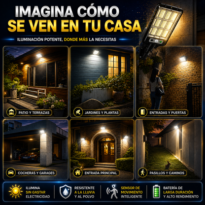SOLARIX™ | Mega Pack 3 Lámparas LED Solares