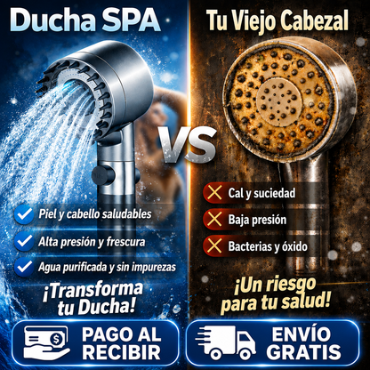 Regadera Masajeadora Con Filtro | DUCHA SPA™