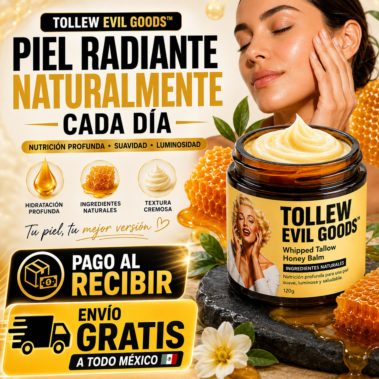 Tollew Evil Goods™ | Bálsamo Facial de Miel y Res 120g