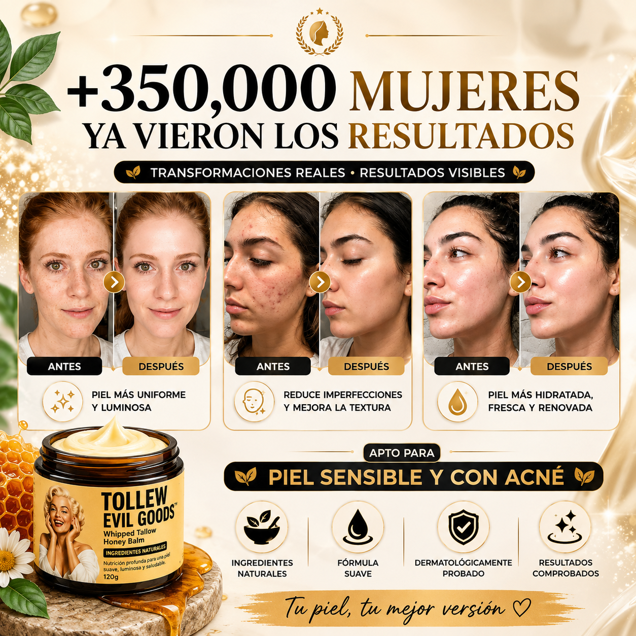Tollew Evil Goods™ | Bálsamo Facial de Miel y Res 120g