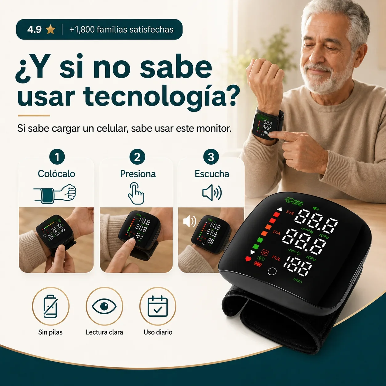 Pulsometro Digital Automatico | Presión y Pulso