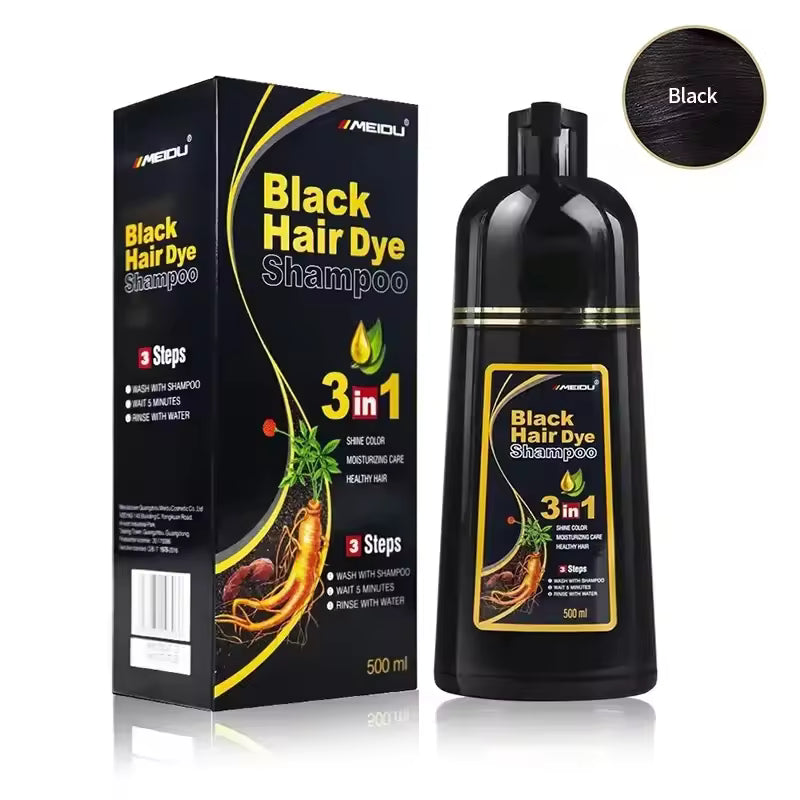 Shampoo Tinte Negro Para Canas BLACK HAIR